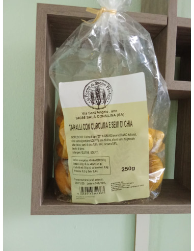 Taralli con curcuma e semi di chia